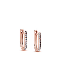 Rose gold diamond earrings...