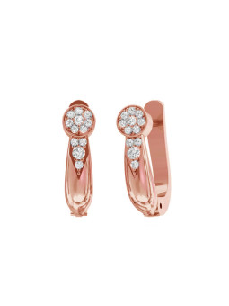 Rose gold diamond earrings...