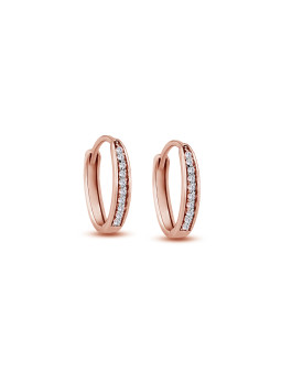 Rose gold diamond earrings...