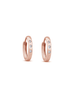 Rose gold diamond earrings...