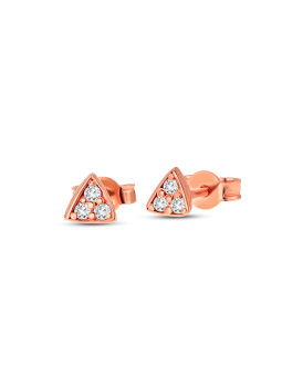 Rose gold diamond earrings...