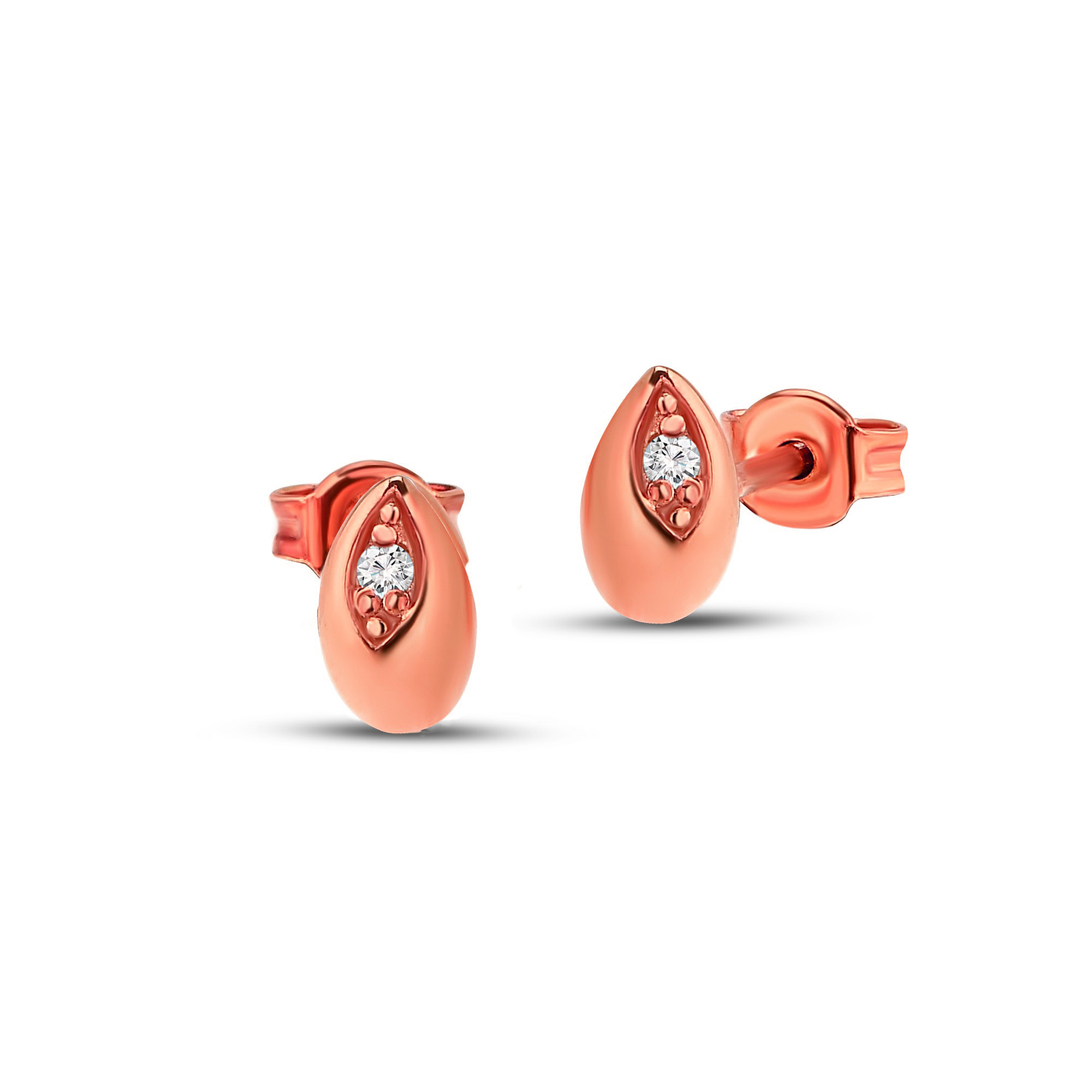Rose gold diamond earrings BRBR01-12-01