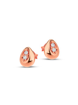 Rose gold diamond earrings...