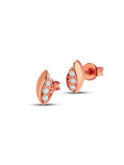 Rose gold diamond earrings...