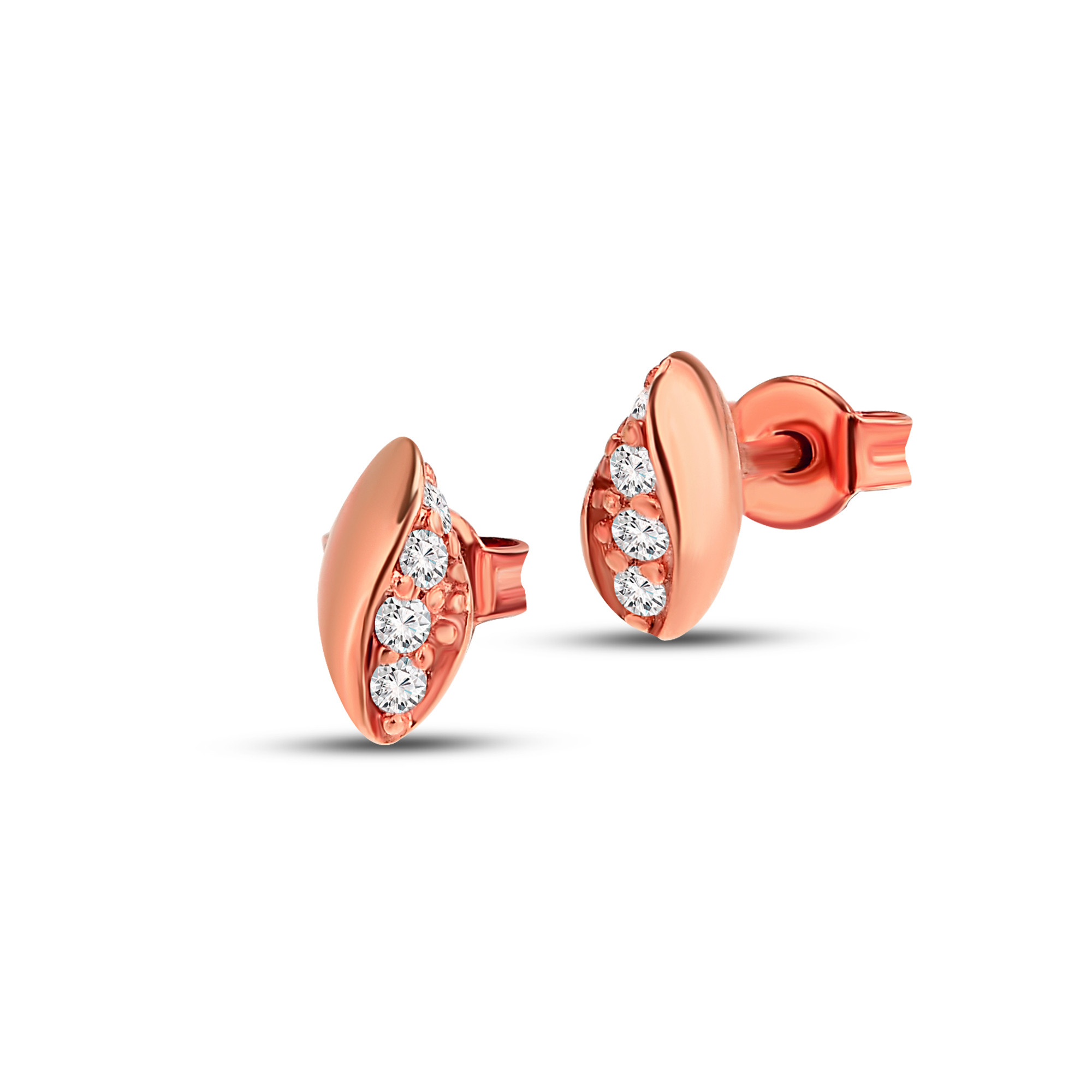 Rose gold diamond earrings BRBR01-12-04