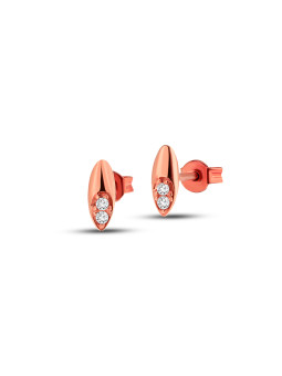 Rose gold diamond earrings...