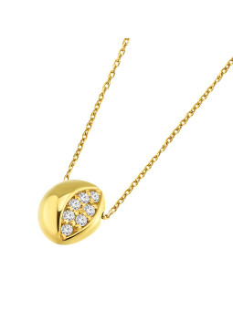 Yellow gold diamond pendant...