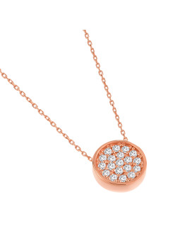 Rose gold diamond pendant...