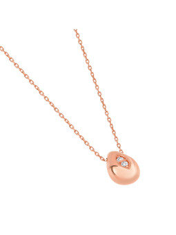 Rose gold diamond pendant...