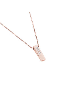 Rose gold diamond pendant...