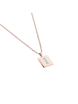 Rose gold diamond pendant...