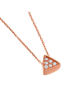 Rose gold diamond pendant...