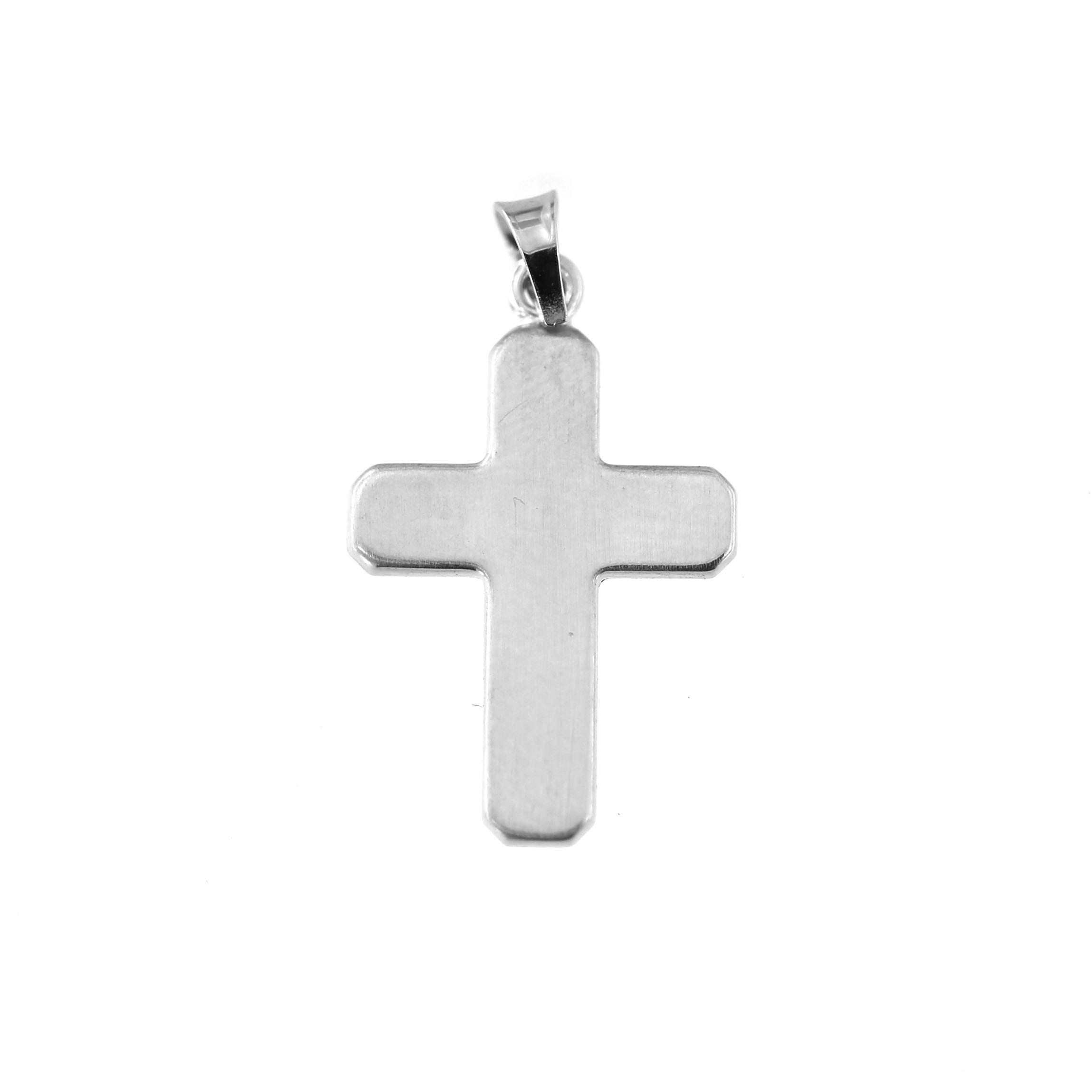 White gold cross pendant ABK02-17