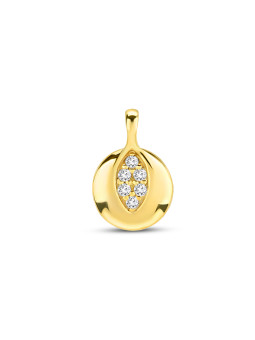 Yellow gold diamond pendant...