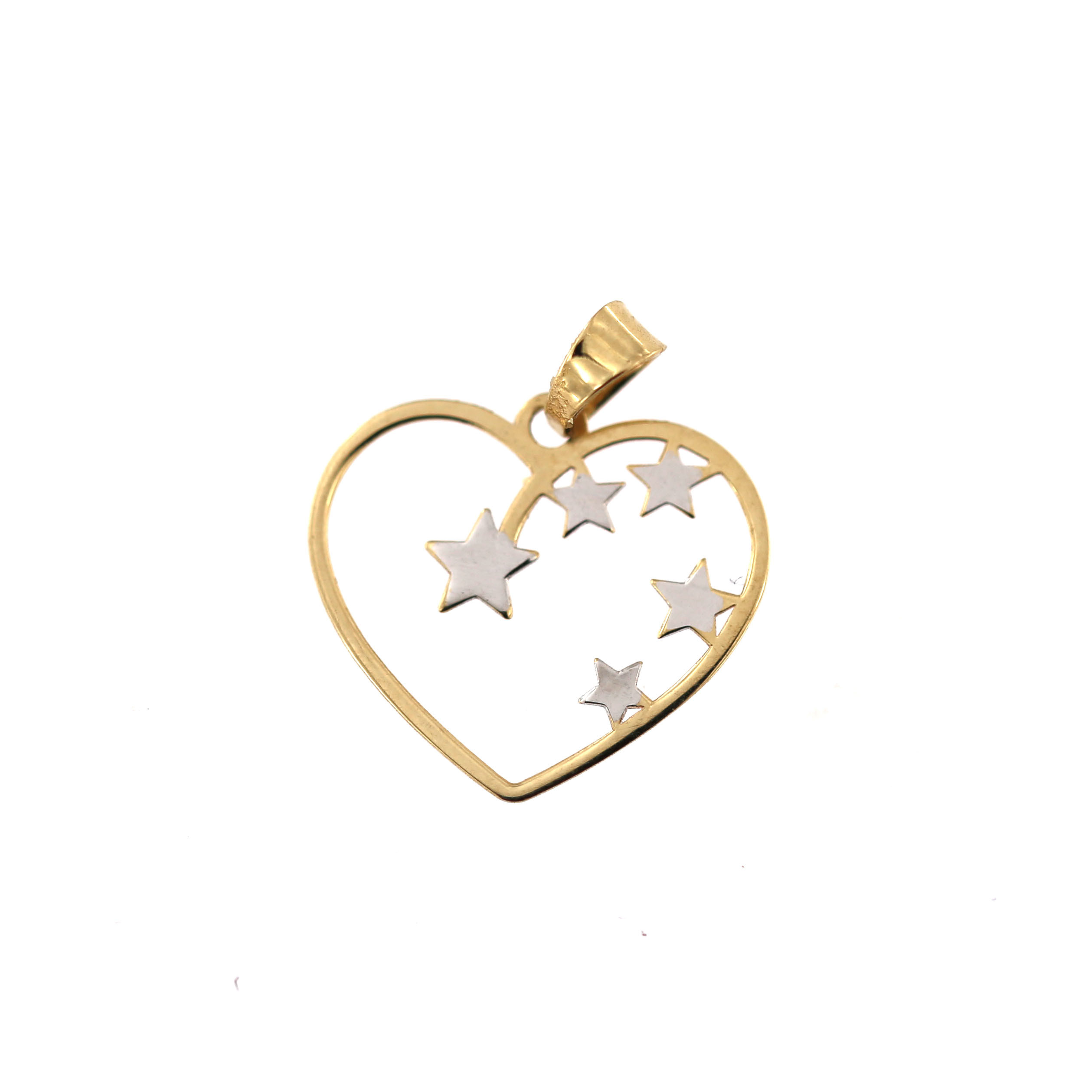 Yellow gold heart pendant AGS01-59
