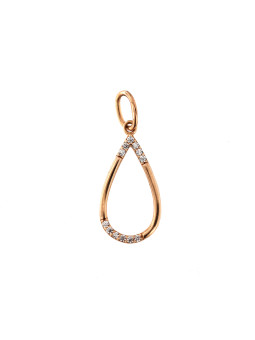 Rose gold zirconia pendant...