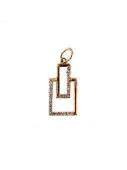 Rose gold zirconia pendant...