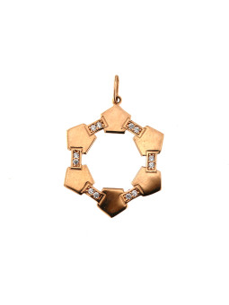 Rose gold zirconia pendant...