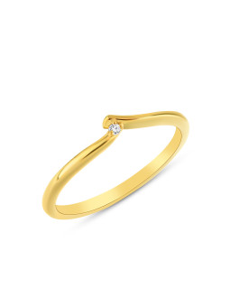 Yellow gold engagement ring...