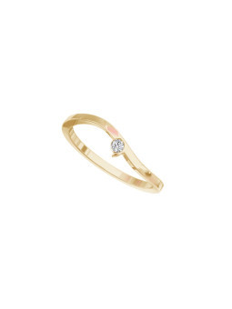 Yellow gold engagement ring...