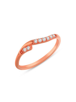 Rose gold ring with...