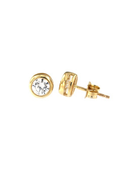 Yellow gold stud zirconia...