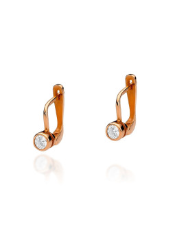 Rose gold diamond earrings...