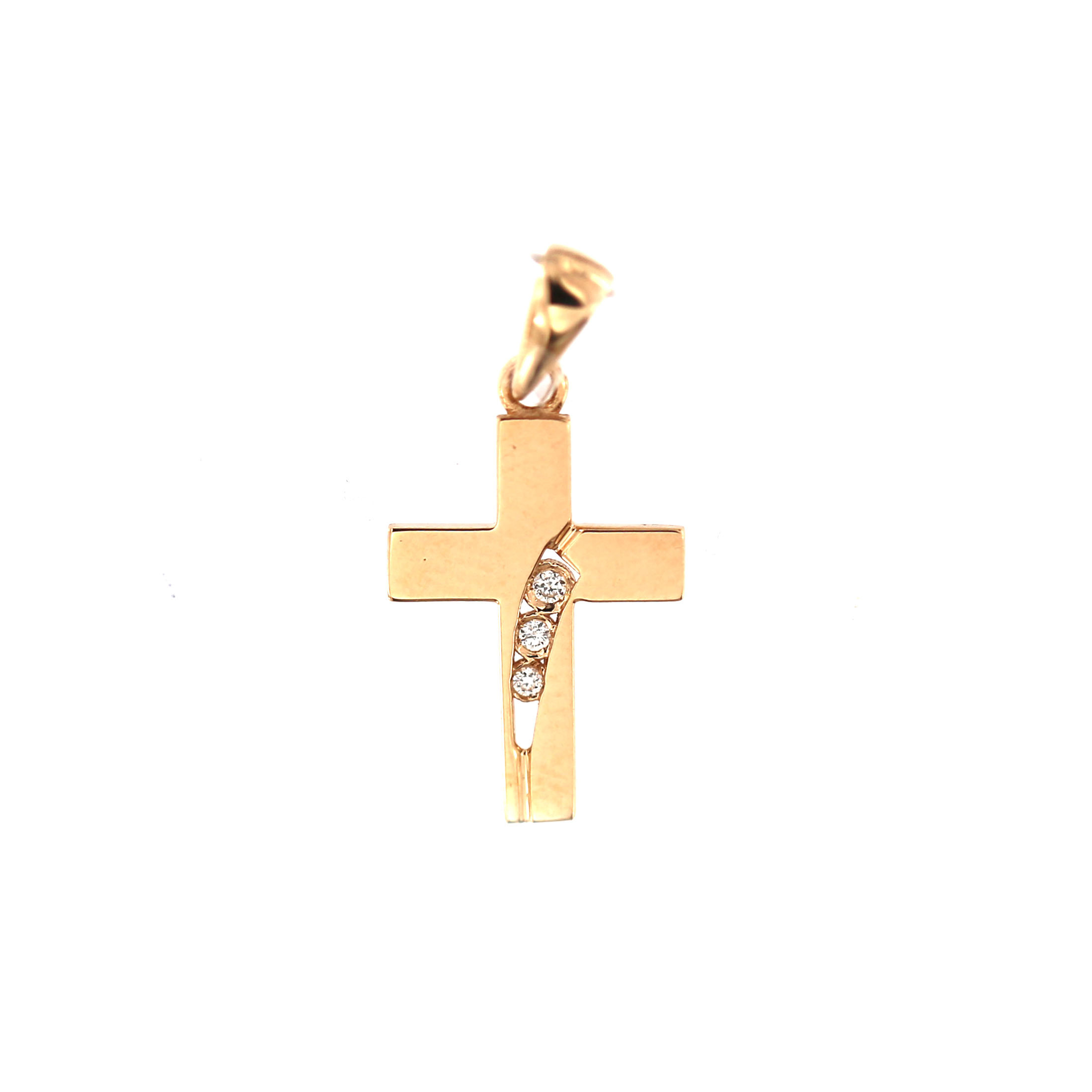 Rose gold cross diamond pendant ARBR07-07