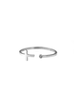 White gold zirconia ring DBC11-04