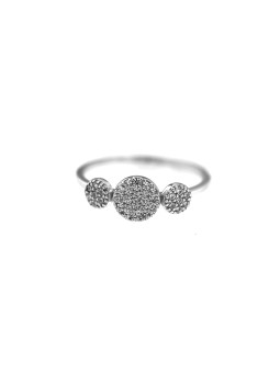 White gold zirconia ring DBC12-01