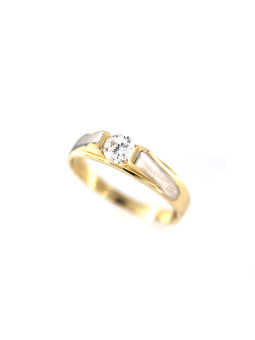 Yellow gold zirconia ring...