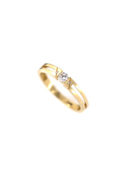 Yellow gold zirconia ring...