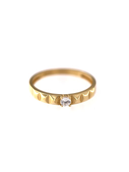 Yellow gold engagement ring...