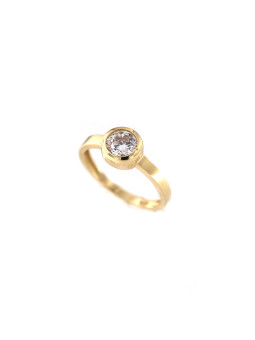 Yellow gold engagement ring...