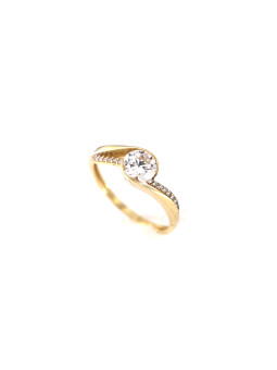 Yellow gold engagement ring...