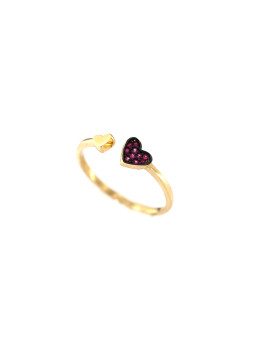 Yellow gold zirconia ring...