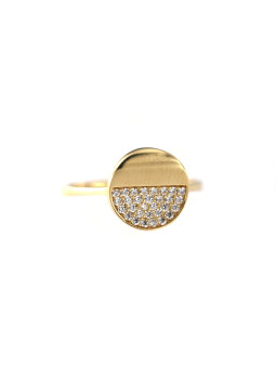 Yellow gold zirconia ring...