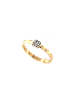 Yellow gold zirconia ring...