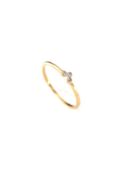 Yellow gold zirconia ring...