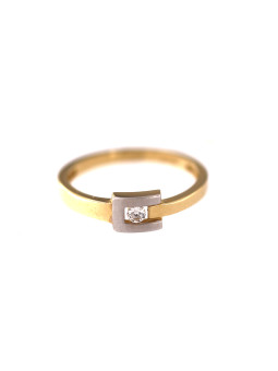 Yellow gold zirconia ring...