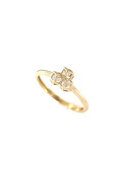 Yellow gold zirconia ring...