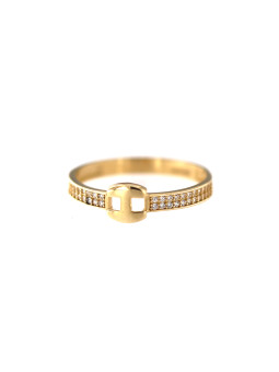 Yellow gold zirconia ring...