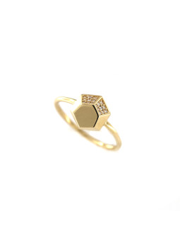 Yellow gold zirconia ring...