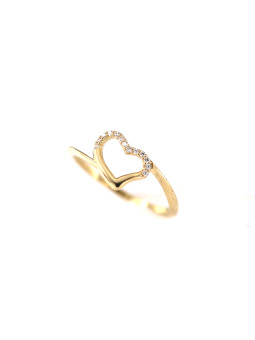 Yellow gold zirconia ring...