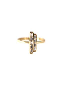 Yellow gold zirconia ring...