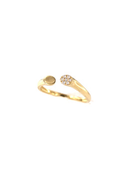 Yellow gold zirconia ring...