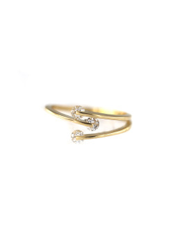 Yellow gold zirconia ring...