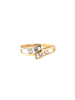 Yellow gold zirconia ring...