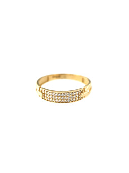 Yellow gold zirconia ring...