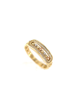 Yellow gold zirconia ring...